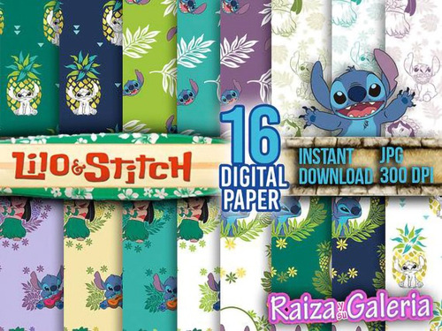 Lilo Y Stich Mega Pack Clipart Papeles Digitales Png Jpg