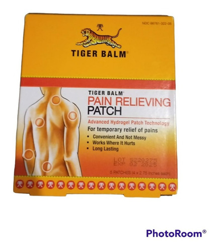 Pain Relieving Patch Tiger Balm 5 Parches De 4 X 2.75 Inches