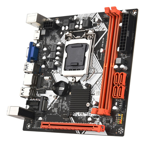 Placa-mãe De Computador H110 Itx Lga1151 Ddr4 Suporta 32 Gb