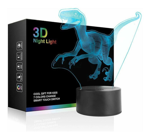 Ticent Regalos De Dinosaurio, Luz Nocturna, Raptors 3d, Luce