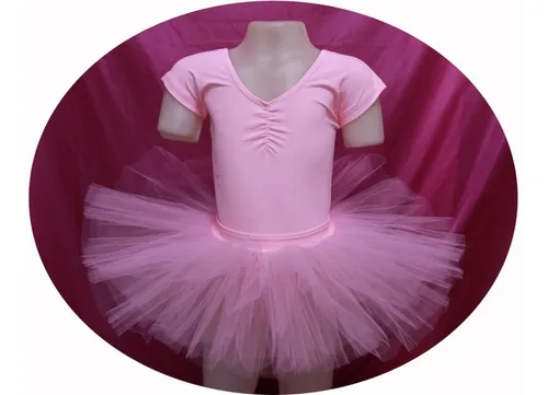 Disfraz Traje Bailarina Nena: Malla Ballet Dm101+ Tutu Corto