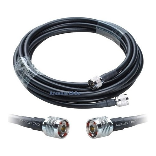 50 Metros Cable Coaxial  Rg 8 Conectores Tipo N Macho 50 Ohm