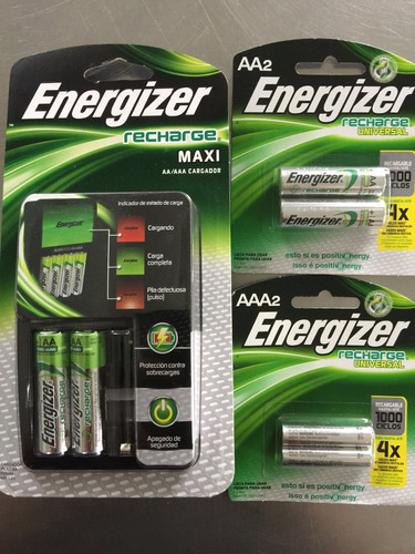 Kit Baterias Recargables Energizer Cargador + 4aa + 2aaa