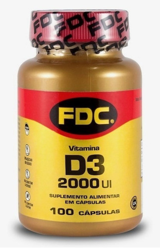 Vitamina D3 2000 Ui Importada Fdc 100 Cápsulas Original D 3