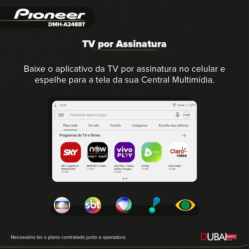 Central Multimidia Pioneer Fiat Novo Palio 2014 2015 Cinza