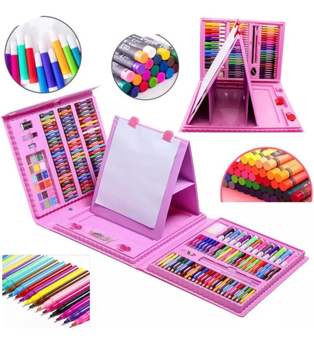 Set De Arte Maleta De Lápices 208pcs Para Colorear Crayones