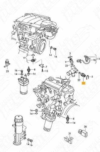 Audi A3 1.8 Turbo 180cv 01-06 Original Sensor Temp Água