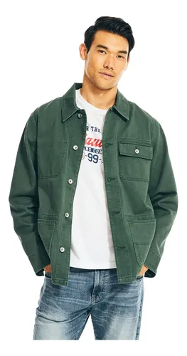 Chamarra de mezclilla verde hombre new arrivals