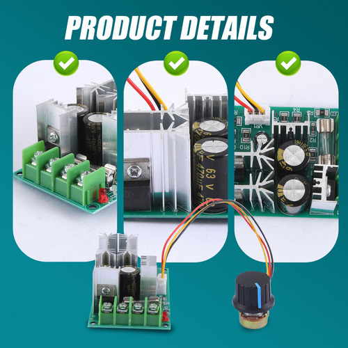 Controlador De Velocidad De Motor Crystally-20a Pwm 12v 24v