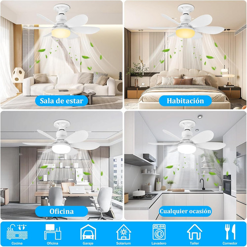 40w Ventilador De Techo De Anillo Led, Lámpara Techo Con