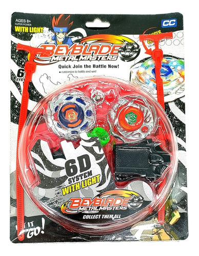 Juego Beyblade M.m 2 Trompo 2 Lanzadores + Plato Estadio 