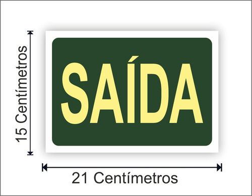 Placa De Sinalização Saída Emergência Com Fita Dupla Face