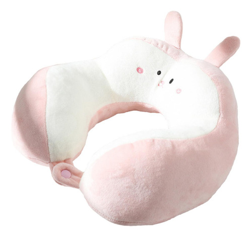 ) Almohada De Viaje Con Soporte Para El Cuello, Ligera, Rosa