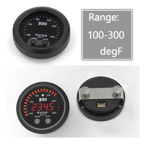 Medidor De Temperatura De Agua Digital 38mm Con Adaptador De