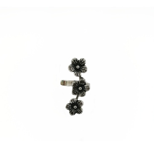 Arete Ear Cuff Trepador Plata 925 Flor