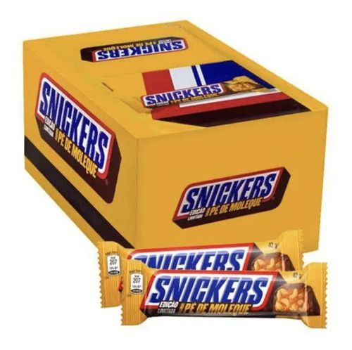 Chocolate Snickers Pé De Moleque Display 20x42gr Total 840g