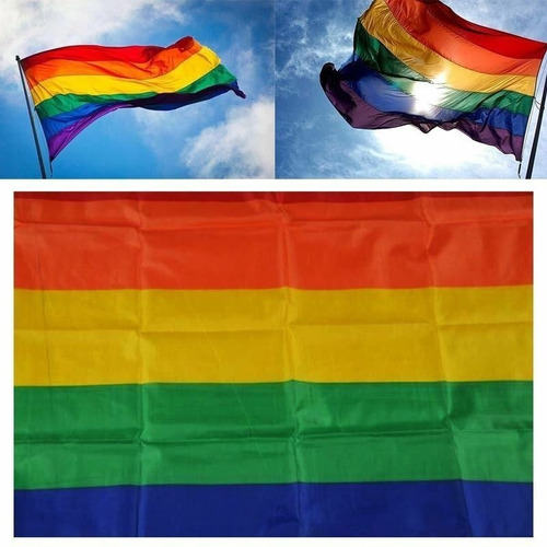 Imagen 2 de 5 de Bandera Lgbt Orgullo Gay Arco Iris Paz Bisexual Transgenero