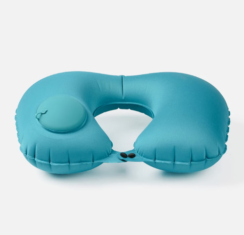 Kit Viaje Almohada Inflable Tapa Ojos Oido Descanso Portatil