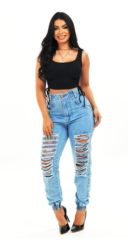 Imagem 5 de 9 de Calça Jeans Feminina Super Destroyed Hot Pant Promoção