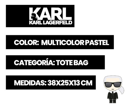 Karl Lagerfeld Bolsa Tote Multicolor Original Lh2a46bm