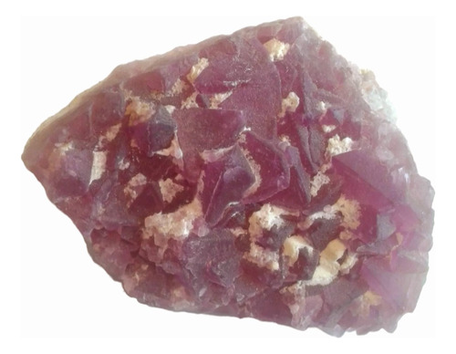 Mineral Roca Cristales De Fluorita Violeta Nevada Calcita
