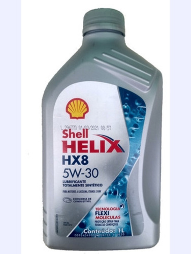 Aceite de motor sintético Shell Helix Hx8 5w30 Api Sp de 1 litro