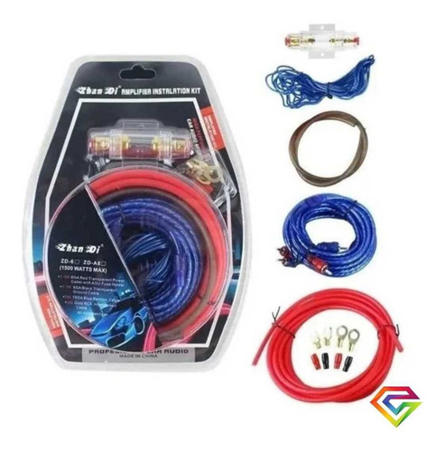 Kit Cables Para Amplificador Subwoofer 1500w Auto 