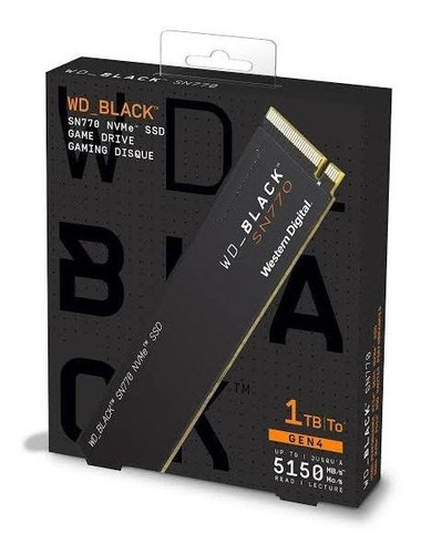 Sn770 1tb Ssd Wd Black M.2 Nvme Gen4.0 Color Negro