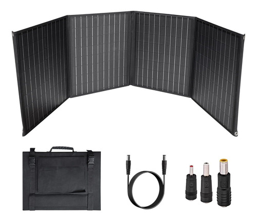 Panel Solar Portatil 100 W Soporte Cargador Plegable Para 18