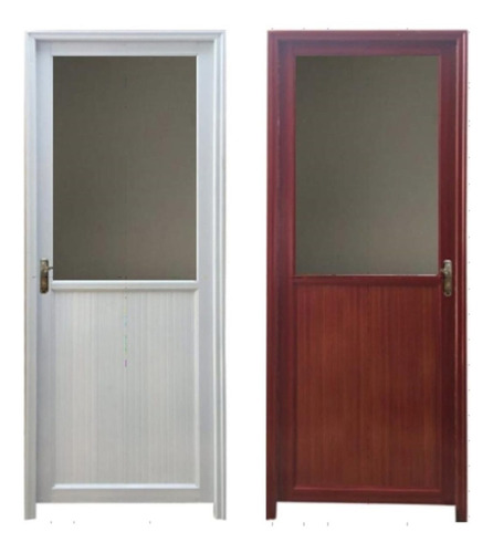 Puertas De Aluminio Con Puerta Reja Ciegas O Con Vidrio
