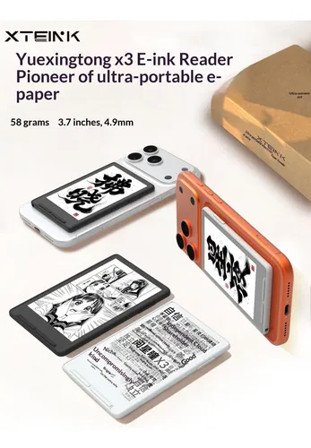 Xteink X3 Leitor De E-book 3,7 E-ink Portátil Pocket