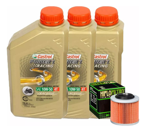 Kit Service Voge 650 Filtro Aceite Castrol Sint 10w50. 6c