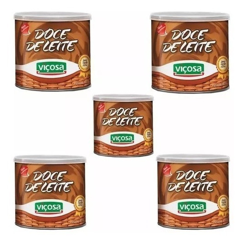 5 Latas Doce De Leite Viçosa 800g 