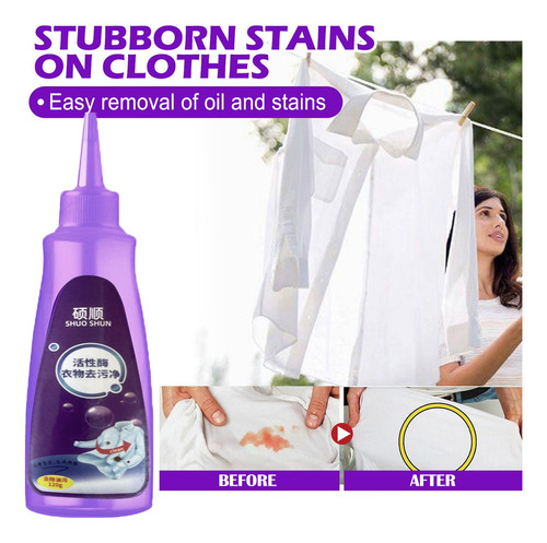 Limpador Enzimático Ativo Para Roupas, Removedor De Manchas
