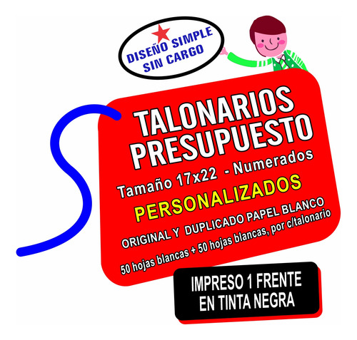 5 Talonarios Personalizado Presupuestos Remitos Facturas Etc