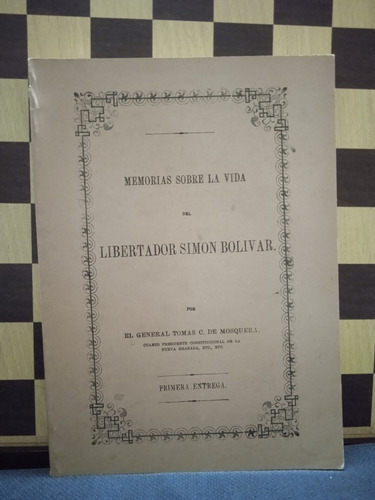 Memoria Sobre La Vida De Egipto Simón Bolívar-tomas C.