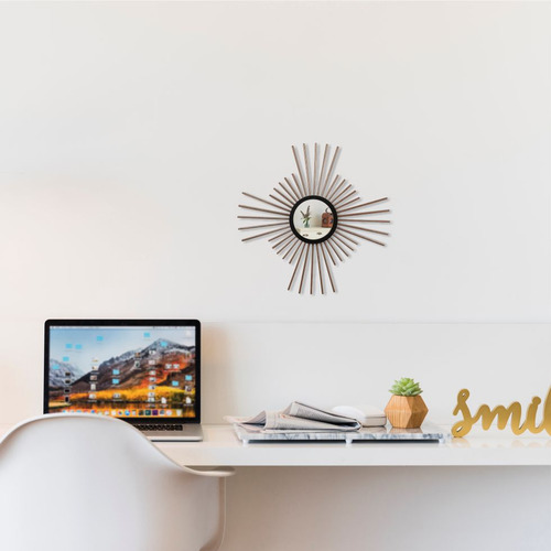 Espelho Decorativo Com Moldura Mini Quasar Rose Gold Moldura Rosa-pálido
