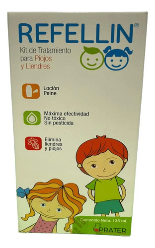 Tratamiento Para Piojos Liendres Refellin 135 Loción + Pein