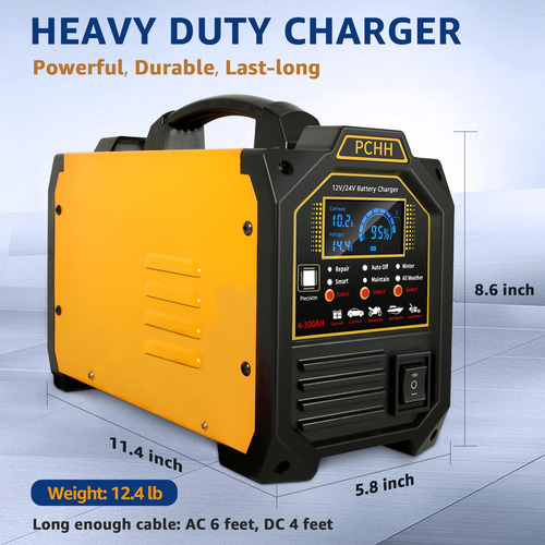 Cargador Inteligente De Batería 12 V 24 V Automático 15 A