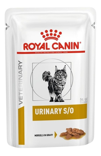 Alimento Royal Canin Veterinary Diet Urinary S/O para gato adulto sabor mix en sobre de 100g