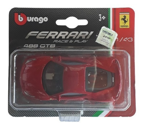 Ferrari 488 Gtb Burago 1/43 Coleccion Clarin Race & Play