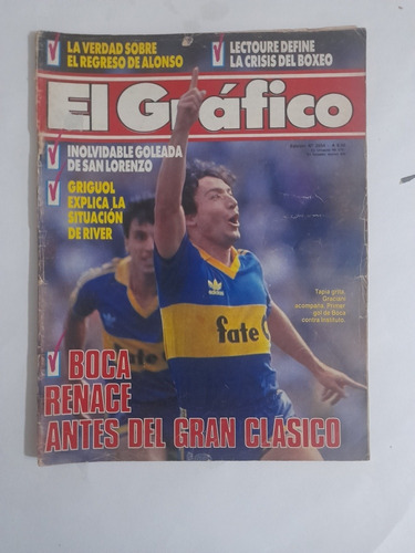 El Grafico 3554 Boca 2 Instituto 1 , Racing 1 Español 1