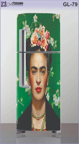 Adesivo Envelopar Geladeira Freezer Retrô Frida Kahlo Total