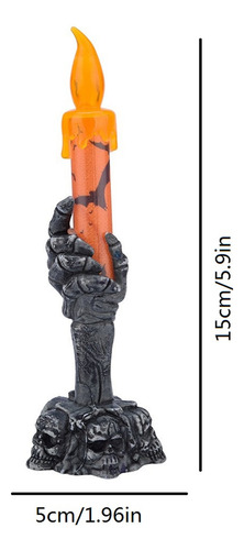 Lámpara Led En Forma De Candelabro Con Diseño De Calaveras Y