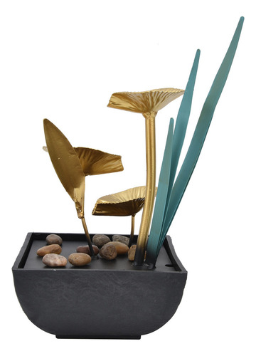 Adorno Led De Mesa Con Forma De Cascada Con Fuente Feng Shui