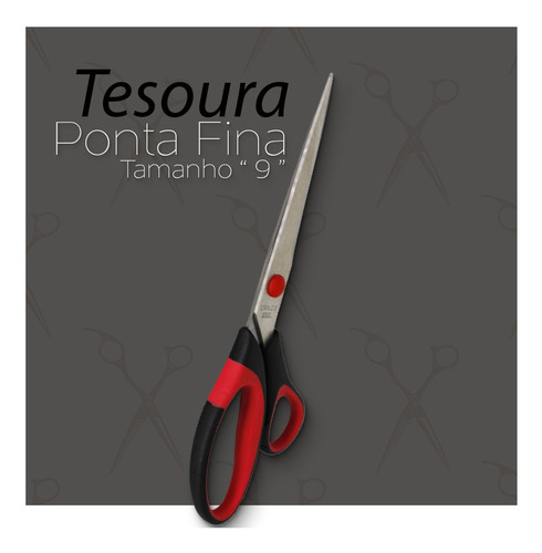 Imagem 3 de 6 de Tesoura De Costura Ponta Fina Metal 9 Uso Pessoal Original