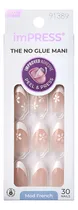 Comprar Uñas Postizas Autoadhesivas Impress Francesita Con Flores M