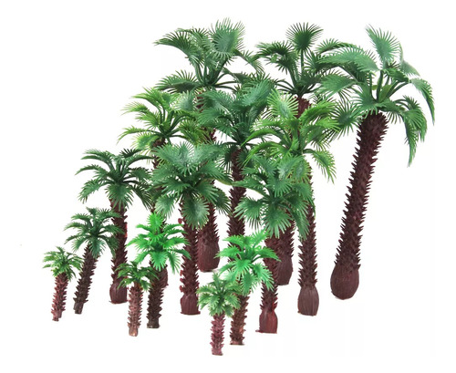 Maqueta De Paisaje En Miniatura De Tren Con Forma De Palmera