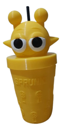 Vaso Milkshake 300 Ml Sprunkis Impresion 3d Sprunki Amarillo Simon