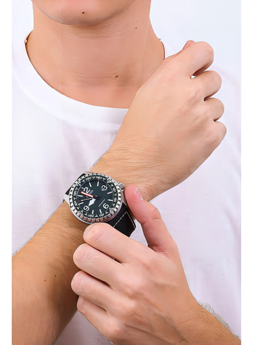 Reloj Citizen Automatic Nj219816x Hombre Color de la malla Negro Color del bisel Verde Color del fondo Verde